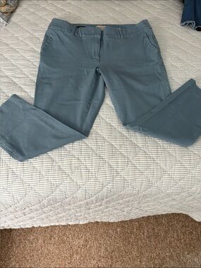 LOFT Ankle Cropped Pants in Slate Blue